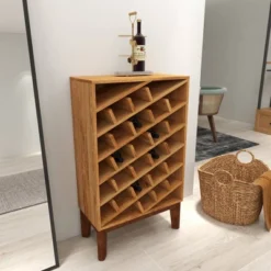 Modern Wood Wine Rack Brown - Olivia & May -Furniture Sale Store GUEST 6a358145 1382 44ef a40d b26ff876927a