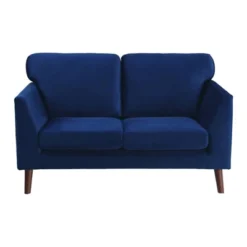 Tolley Velvet Loveseat In Blue - Lexicon -Furniture Sale Store GUEST 6a531ede a6bd 4b30 9c84 cd3b050dacef