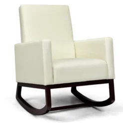 Tangkula 2-in-1 Upholstered Rocking Chair With Wood Leg & Pillow Relax Sofa Chair Light Grey/Beige/Dark Gray -Furniture Sale Store GUEST 6aa766b6 318c 488e 80b9 438bf20f6fbf