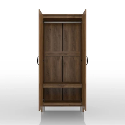 Andreasson Wardrobe Closet Distressed Walnut - HOMES: Inside + Out 8 Andreasson Wardrobe Closet Distressed Walnut - HOMES: Inside + Out - Image 8