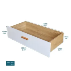 Modern 6 Drawer Dresser With Solid Wood Legs And Handles, White + Oak - ModernLuxe -Furniture Sale Store GUEST 6ae16065 5623 4b7c beae ff60afa8d3c4