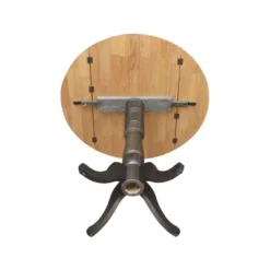 42" Nathaniel Round Dual Drop Leaf Bar Height Dining Table Hickory/Washed Coal - International Concepts -Furniture Sale Store GUEST 6baf7b0b 27a8 40cc 9972 6cc955c5a88b