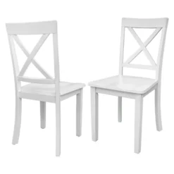 5-Piece Solid Wood Dining Table And Chairs Set, White - ModernLuxe -Furniture Sale Store GUEST 6c4b5584 d204 4ab2 ace8 565ccc928bfe