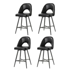 Tilano Modern Counter&Bar Stool,set Of 4 With Cutout Design | ARTFUL LIVING DESIGN
