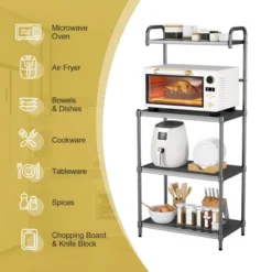 Costway 4-Tier Baker's Rack Microwave Oven Stand Shelves Kitchen Storage Rack Organizer -Furniture Sale Store GUEST 6d18b7ad 95df 48e9 bfe9 ed569716e8a4