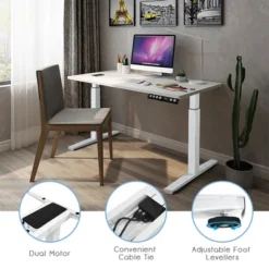 Costway Electric Stand Up Desk Frame Dual Motor Height Adjustable Stand WhiteBlack 16 Costway Electric Stand Up Desk Frame Dual Motor Height Adjustable Stand WhiteBlack -Furniture Sale Store GUEST 6e088aeb 4545 4cb9 a0d1 e77aa3c6df36