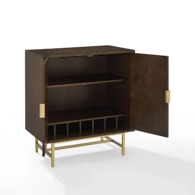 Blair Bar Cabinet Dark Brown/Gold - Crosley 7 Blair Bar Cabinet Dark Brown/Gold - Crosley - Image 7