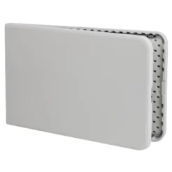 Emma And Oliver 8' Bi-Fold White Plastic Event/Training Folding Table Set W/ 10 Folding Chairs -Furniture Sale Store GUEST 6e817341 b124 4c91 9d67 9034d2ec5cd2