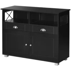 HOMCOM Sideboard Buffet Table Storage Cabinet With Large Tabletop, 2 Cabinets, 2 Drawers And Crossbar Side Design -Furniture Sale Store GUEST 6ec56692 28e6 460d 91f2 a264a05d6413