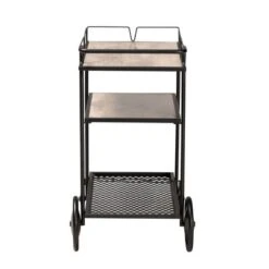 Huntley Wood And Metal Mobile Wine Cart Walnut Brown/Black - Baxton Studio -Furniture Sale Store GUEST 6f7ad547 616f 4ebf b55c 85ea4f0c3d0b