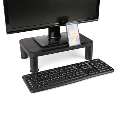 Mind Reader 2pk Small Plastic Monitor Stands Black 3 Mind Reader 2pk Small Plastic Monitor Stands Black - Image 3