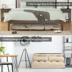 Costway Foldable Floor Sofa Bed 6-Position Adjustable Lounge Couch With 2 Pillows BlueBeigeGreyBlack -Furniture Sale Store GUEST 70074819 d6dd 48de a1a0 a997687535f7