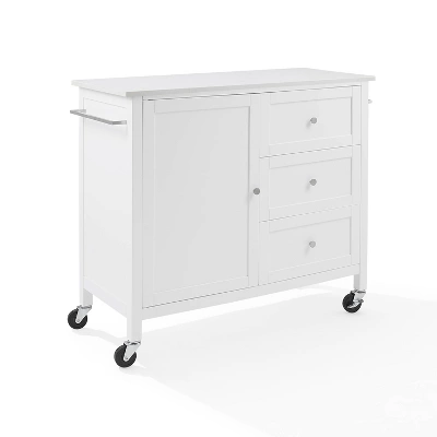 Soren Stone Top Kitchen Island/Cart White - Crosley 4 Soren Stone Top Kitchen Island/Cart White - Crosley - Image 4
