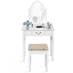 Costway Vanity Table Jewelry Makeup Desk Bench Dresser Stool 15 Costway Vanity Table Jewelry Makeup Desk Bench Dresser Stool -Furniture Sale Store GUEST 7054f742 433d 452c ac81 d6ede0a97bd8