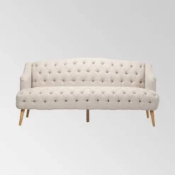Adelia Contemporary Tufted Sofa Beige - Christopher Knight Home -Furniture Sale Store GUEST 70578adc 78e2 4bac 8aee 40a088121637