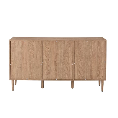 Philemon 56Wide Modern Cabinet Sideboard With Rattan Design | Karat Home 5 Philemon 56Wide Modern Cabinet Sideboard With Rattan Design | Karat Home - Image 5