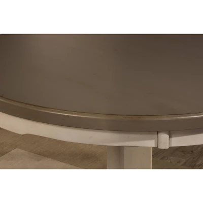 Clarion Round Counter Height Dining Table Distressed Gray/Sea White - Hillsdale Furniture 1 Clarion Round Counter Height Dining Table Distressed Gray/Sea White - Hillsdale Furniture