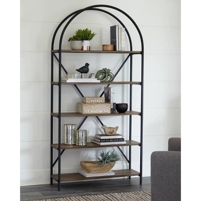 72.38" Galtbury Bookcase - Black/Brown - Signature Design By Ashley 1 72.38" Galtbury Bookcase - Black/Brown - Signature Design By Ashley