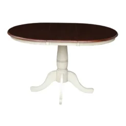 5pc 36" Dining Set RoundExtendable Dining Table Wood/Antiqued Almond/Espresso - International Concepts -Furniture Sale Store GUEST 712060b7 22fe 4d4a b188 00e0b15059a6