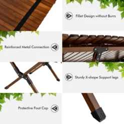 Tangkula Folding Wooden Camping Table Portable Picnic Table W/ Carry Bag Roll-up Bamboo Tabletop Outdoor Travel Camping Table Natural/Coffee -Furniture Sale Store GUEST 714da9a1 83a8 45c5 b421 a648d5c77fec