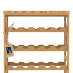 Hastings Home 25-Bottle Holder Freestanding Wine Rack With Tabletop, Brown -Furniture Sale Store GUEST 71523bba a1ce 4948 a73d e3d9ec64a157