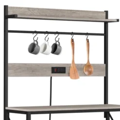 Yaheetech 63″ H Kitchen Baker’s Racks With 2 AC Outlets, 4-Tier Microwave Oven Stand 11 Yaheetech 63″ H Kitchen Baker’s Racks With 2 AC Outlets, 4-Tier Microwave Oven Stand -Furniture Sale Store GUEST 715ced1f 3b3a 46fb acc4 d9ef17557573