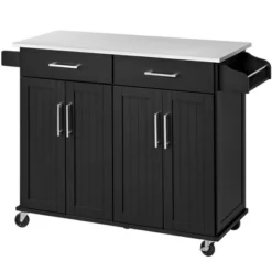 Yaheetech Large Kitchen Cart Kitchen Island On Wheels With Stainless Steel Countertop 16 Yaheetech Large Kitchen Cart Kitchen Island On Wheels With Stainless Steel Countertop -Furniture Sale Store GUEST 71797514 a697 4e9d a342 dfa98461c91a