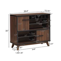 Hurlbut Modern Industrial Wooden 6 Bottle Wine Cabinet Walnut/Black/Dark Brown - Christopher Knight Home -Furniture Sale Store GUEST 71e5fb3e 158d 41cc a997 f8e3a73f8625