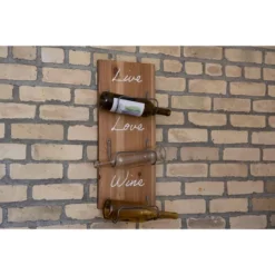 Three Bottle "Live Love Wine" Wood Wall Mount Wine Rack - Foreside Home & Garden 10 Three Bottle "Live Love Wine" Wood Wall Mount Wine Rack - Foreside Home & Garden -Furniture Sale Store GUEST 723d6c7d 4147 44f5 b211 33ebe243a6db