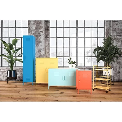 Cache Metal Rolling Cart Blue - Novogratz 9 Cache Metal Rolling Cart Blue - Novogratz - Image 9