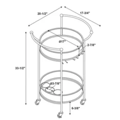 Round Metal Bar Cart Gold - Linon -Furniture Sale Store GUEST 73980a59 9bf3 4ae9 833a 07d29edf94a1