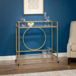 International Luxury Bar Cart Satin Gold/Clear Glass Finish - Sauder -Furniture Sale Store GUEST 73ee5f3d c725 4679 a807 fd5b6105dbb3
