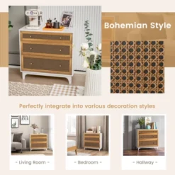 Costway 3-Drawer Rattan Dresser Modern Closet Chest Storage Cabinet Living Room Entryway 16 Costway 3-Drawer Rattan Dresser Modern Closet Chest Storage Cabinet Living Room Entryway -Furniture Sale Store GUEST 74570ec7 d069 4dd3 9d51 7bb489b5edf2