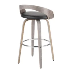 Set Of 2 29.5" Grotto Mid-Century Modern Barstools Light Gray/Black - LumiSource -Furniture Sale Store GUEST 74a38801 9ea8 41f6 a5b0 55d3e764c31e