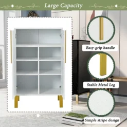 23.7" Freestanding Tipping Shoe Cabinet With Adjustable Shelves - ModernLuxe 15 23.7" Freestanding Tipping Shoe Cabinet With Adjustable Shelves - ModernLuxe -Furniture Sale Store GUEST 750fcc82 12ac 4a07 b4ca 79dde6fe1306