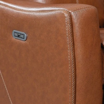 Natalia Power Loveseat Console Recliner Caramel Leather - Steve Silver Co. 14 Natalia Power Loveseat Console Recliner Caramel Leather - Steve Silver Co. - Image 14