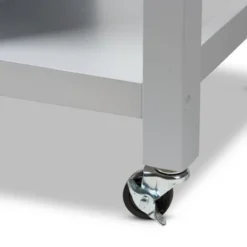 Hayward Coastal And Farmhouse Natural Wood Kitchen Cart White, Light Brown - Baxton Studio -Furniture Sale Store GUEST 75a5b036 d02d 4286 8012 2aedd97d8e6c