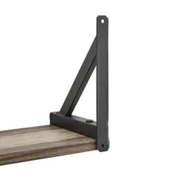 Genoa Wall Shelf On Triangular Metal Bracket Black/Rustic - Danya B. -Furniture Sale Store GUEST 75d65258 8721 4fca a184 e9e8ede4340d