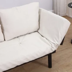 HOMCOM Single Person Chaise Lounger, Modern Sofa Bed With 5 Adjustable Positions, 2 Large Pillows, And Birch Legs -Furniture Sale Store GUEST 76f41143 29d2 4b88 9280 766b0db7bf8e