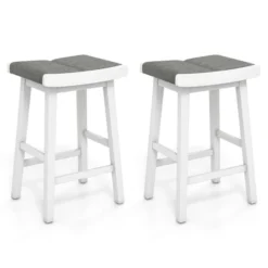 Costway Set Of 2 Saddle Bar Stools Counter Height Backless Kitchen Island Chairs -Furniture Sale Store GUEST 771ed2a5 aa00 4250 ad55 caeb72ffc5ac