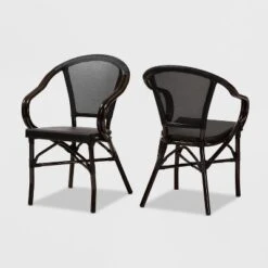 Set Of 2 Artus Indoor And Outdoor Stackable Bistro Dining Chairs - Baxton Studio -Furniture Sale Store GUEST 77491156 572a 4b70 bced f4ba7bcdfe07