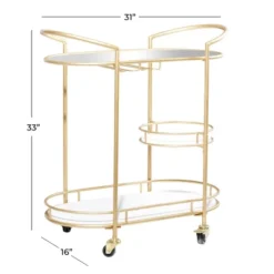 Contemporary Iron Bar Cart Gold - Olivia & May 23 Contemporary Iron Bar Cart Gold - Olivia & May -Furniture Sale Store GUEST 77700dba 4048 469a a34a c268b87fe38e