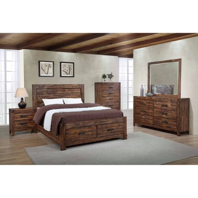 5pc King Wren Platform Storage Bedroom Set Chestnut - Picket House Furnishings 5 5pc King Wren Platform Storage Bedroom Set Chestnut - Picket House Furnishings - Image 5