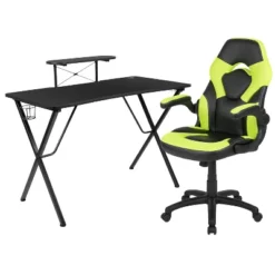 Flash Furniture Gaming Desk And Racing Chair Set With Cup Holder, Headphone Hook, And Monitor/Smartphone Stand -Furniture Sale Store GUEST 77fc4ee4 fc62 4626 bb36 f001d39d305c