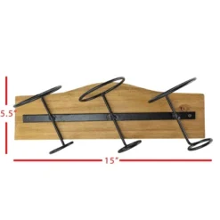 Black Metal & Wood Space Saving Wine Holder - Foreside Home & Garden -Furniture Sale Store GUEST 7839f3c3 784c 4a76 af6f 69ab4d6f3caf