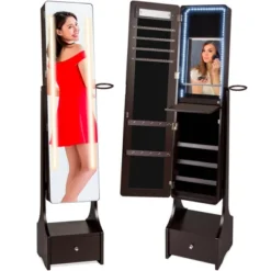 Best Choice Products Full Length LED Mirrored Jewelry Storage Organizer Cabinet W/ Interior & Exterior Lights -Furniture Sale Store GUEST 7925fc77 4f02 4bce 97a2 58b01fcd5066
