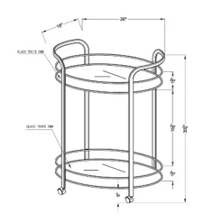 Derria Oval Mirrored Metal Frame Serving Cart - Furniture Of America -Furniture Sale Store GUEST 794b8489 0ace 49e8 8f84 aeebfe3fe7dd