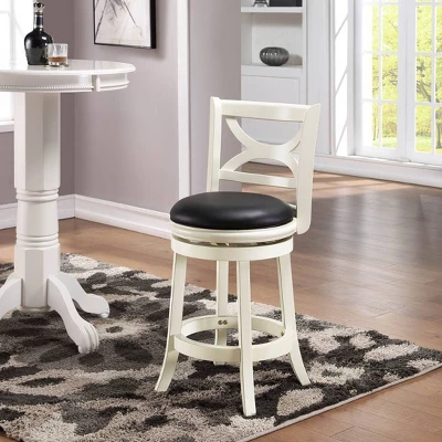 Florence Swivel Barstool Hardwood/White - Boraam 6 Florence Swivel Barstool Hardwood/White - Boraam - Image 6