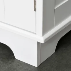 HOMCOM 67" Modern Buffet With Hutch, Louvered Kitchen Pantry Microwave Cabinet With Framed Glass Doors And 2 Drawers, White -Furniture Sale Store GUEST 7aa0a79c d9cd 45a4 acd2 e65efed659ad