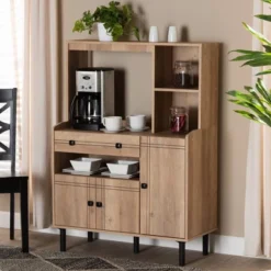 Patterson Modern Wood 3 Door Kitchen Cabinet Oak/Brown - Baxton Studio 13 Patterson Modern Wood 3 Door Kitchen Cabinet Oak/Brown - Baxton Studio -Furniture Sale Store GUEST 7aad3830 a53b 4ccd aa19 6b28cbac823b